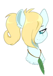 Size: 1500x2160 | Tagged: safe, artist:cold blight, derpibooru import, oc, oc:cold blight, unofficial characters only, pegasus, pony, :t, feather necklace, frown, jewelry, necklace, resting bitch face, solo