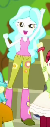 Size: 166x424 | Tagged: safe, derpibooru import, screencap, paisley, eqg summertime shorts, equestria girls, steps of pep, background human, cropped
