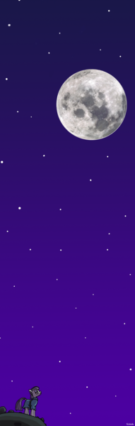 Size: 1038x3260 | Tagged: safe, artist:foudubulbe, derpibooru import, maud pie, earth pony, pony, clothes, female, full moon, lidded eyes, looking up, mare, moon, night, night sky, sky, solo, starry night, stars