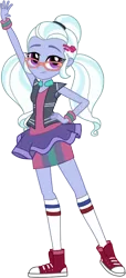 Size: 352x769 | Tagged: dead source, safe, artist:gerardogreiff, derpibooru import, sugarcoat, dance magic, equestria girls, spoiler:eqg specials, clothes, converse, cute, female, glasses, legs, looking at you, shoes, simple background, skirt, smiling, sneakers, socks, solo, sugarcute, transparent background