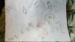 Size: 1280x720 | Tagged: safe, artist:straighttothepointstudio, derpibooru import, oc, oc:ap-13, oc:asp - alicorn, oc:heroicstryker mod, oc:p-18, ponified, alicorn, pony, ap-3x, autonomous sentry platform, call of duty, call of duty black ops 3, call of duty: black ops 3, call of duty: infinite warfare, female, filly, mare, r-c8, robots, traditional art