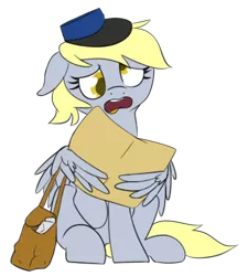 Size: 500x556 | Tagged: safe, artist:lux, derpibooru import, derpy hooves, pegasus, pony, confused, cute, female, lost, mailmare, mare, simple background, solo, transparent background, wing hands, wing hold, wings