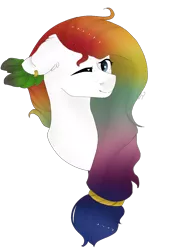 Size: 676x960 | Tagged: safe, artist:tinatina-8, derpibooru import, oc, oc:dakota, unofficial characters only, pony, bust, female, mare, one eye closed, portrait, simple background, solo, transparent background, wink