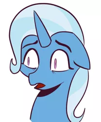 Size: 500x600 | Tagged: safe, artist:suxt0hax, derpibooru import, trixie, pony, unicorn, female, looking offscreen, mare, marw, meme, simple background, solo, the horror, white background