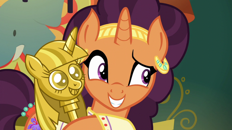 Size: 1366x768 | Tagged: safe, derpibooru import, edit, edited screencap, screencap, saffron masala, pony, spice up your life, exploitable meme, meme, scepter, twilight scepter, twilight scepter meme