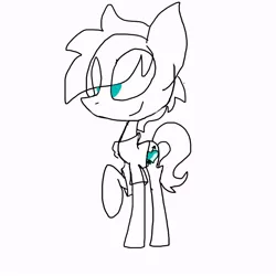 Size: 768x768 | Tagged: safe, artist:blurry-kun, deleted from derpibooru, derpibooru import, ponified, pony, clothes, raised hoof, solo, the mark side