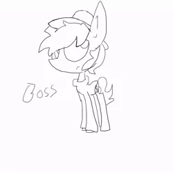 Size: 768x768 | Tagged: safe, artist:blurry-kun, deleted from derpibooru, derpibooru import, ponified, pony, annoyed, hat, solo, the mark side