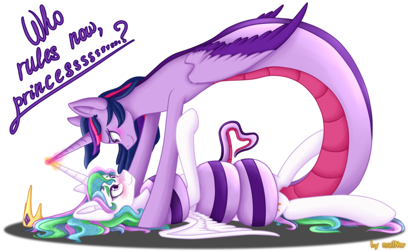 Size: 2748x1694 | Tagged: suggestive, artist:mailner, derpibooru import, princess celestia, twilight sparkle, twilight sparkle (alicorn), alicorn, lamia, original species, pony, snake, snake pony, blushing, coils, crown, cute, dialogue, duet, eye contact, female, femsub, heart, heart eyes, horns are touching, jewelry, lamiafied, lesbian, looking at each other, mare, regalia, shipping, simple background, slit eyes, smiling, snake eyes, snake tail, species swap, sublestia, submissive, tail, transformation, transparent background, twidom, twilamia, twilestia, twilight snakle, wingding eyes, wrapped up