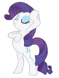 Size: 2400x3200 | Tagged: safe, artist:lcpsycho, derpibooru import, rarity, pony, unicorn, the return of harmony, bipedal, eyes closed, female, mare, missing horn, simple background, solo, transparent background, vector