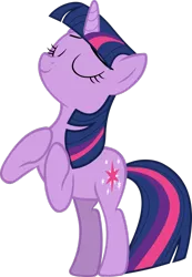 Size: 900x1304 | Tagged: safe, artist:mlpfim-vectors, derpibooru import, twilight sparkle, pony, unicorn, the crystal empire, bipedal, eyes closed, female, mare, simple background, solo, transparent background, unicorn twilight, vector