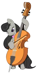 Size: 1722x3354 | Tagged: safe, artist:haetran, artist:masternodra, derpibooru import, octavia melody, earth pony, pony, bipedal, cello, female, mare, musical instrument, simple background, solo, transparent background, vector