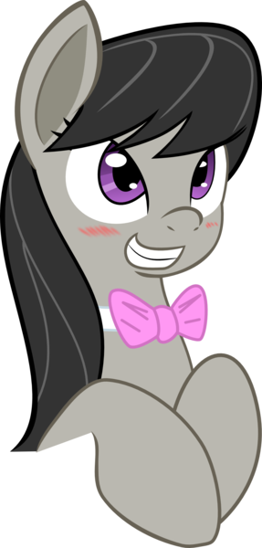 Size: 1000x2088 | Tagged: safe, artist:haetran, artist:reiduran, derpibooru import, octavia melody, earth pony, pony, blushing, bust, cute, female, mare, portrait, reaction image, simple background, smiling, solo, transparent background, vector