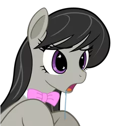Size: 1000x1000 | Tagged: safe, artist:haetran, artist:reiduran, derpibooru import, octavia melody, earth pony, pony, bust, drool, female, mare, portrait, reaction image, simple background, solo, transparent background, vector, wide eyes
