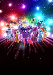 Size: 6111x8694 | Tagged: safe, derpibooru import, applejack, capper dapperpaws, captain celaeno, fluttershy, grubber, pinkie pie, princess skystar, queen novo, rainbow dash, rarity, songbird serenade, spike, storm king, tempest shadow, twilight sparkle, twilight sparkle (alicorn), abyssinian, alicorn, anthro, dragon, earth pony, pegasus, pony, seapony (g4), unicorn, my little pony: the movie, absurd resolution, anthro with ponies, beauty mark, broken horn, cowboy hat, ear piercing, earring, female, hat, headworn microphone, horn, jewelry, male, mane six, mare, movie poster, piercing, pirate hat, poster, textless, textless version