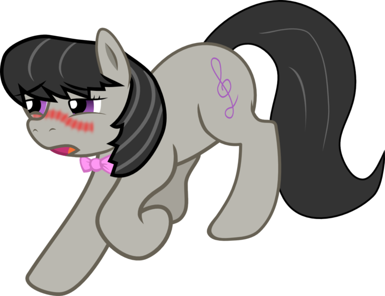 Size: 1280x984 | Tagged: safe, artist:haetran, artist:rustyhorsedrawfag, derpibooru import, octavia melody, earth pony, pony, blushing, female, mare, open mouth, simple background, solo, transparent background, vector