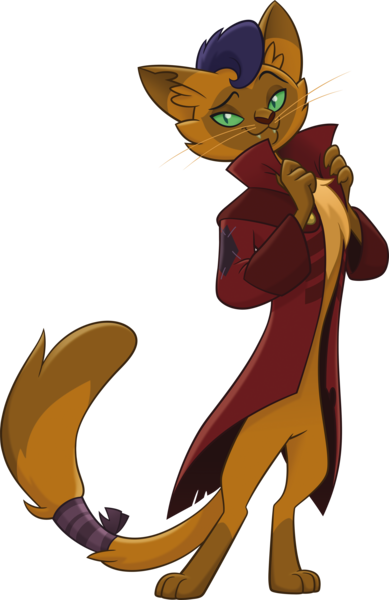 Size: 3411x5255 | Tagged: absurd resolution, abyssinian, anthro, capper dapperpaws, clothes, coat, derpibooru import, digitigrade anthro, handsome, my little pony: the movie, raised eyebrow, safe, simple background, solo, transparent background, vector