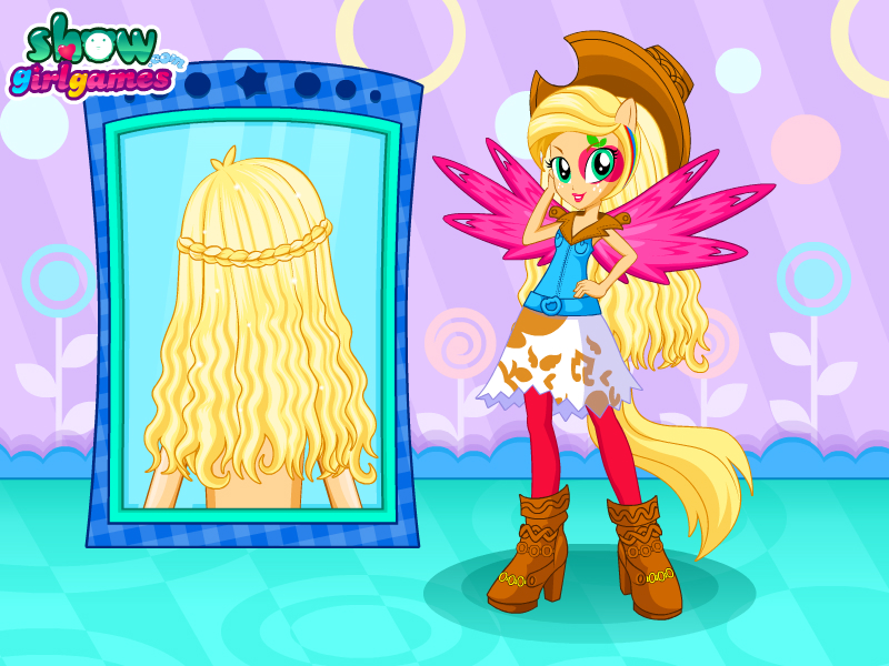 Size: 800x600 | Tagged: safe, artist:user15432, derpibooru import, applejack, human, equestria girls, rainbow rocks, dress up, dress up game, dressup, dressup games, enjoy dressup, fairy wings, humanized, new hair style, new hairstyle, ponied up, rainbow hair, rainbow rocks outfit, show girlgames, winged humanization, wings