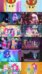 Size: 2040x3509 | Tagged: safe, derpibooru import, screencap, applejack, aqua blossom, blueberry cake, brawly beats, captain planet, crimson napalm, curly winds, fluttershy, mystery mint, normal norman, photo finish, pinkie pie, rainbow dash, rarity, rose heart, scribble dee, some blue guy, sophisticata, spike, starlight, sweet leaf, teddy t. touchdown, tennis match, thunderbass, twilight sparkle, twilight sparkle (alicorn), valhallen, velvet sky, vinyl scratch, wiz kid, alicorn, eqg summertime shorts, equestria girls, equestria girls (movie), friendship games, camera, comparison, discovery family logo, fall formal, fall formal outfits, normalcake, ponied up