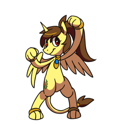 Size: 1026x1080 | Tagged: alicorn, alicorn oc, animated, artist:medli20, belly dancer, bipedal, claws, cute, dancing, derpibooru import, female, frame by frame, genie, gif, jewelry, loop, necklace, oc, ocbetes, oc:katya ironstead, paws, perfect loop, safe, shantae, simple background, solo, species swap, sphinx, sphinxified, sphinx oc, tail wag, tail wiggle, underpaw, unofficial characters only, white background