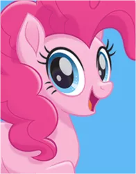 Size: 218x278 | Tagged: safe, derpibooru import, official, pinkie pie, earth pony, pony, my little pony: the movie, bust, female, mare, portrait, simple background, solo