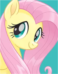 Size: 218x278 | Tagged: safe, derpibooru import, official, fluttershy, pegasus, pony, my little pony: the movie, bust, female, mare, portrait, simple background, solo