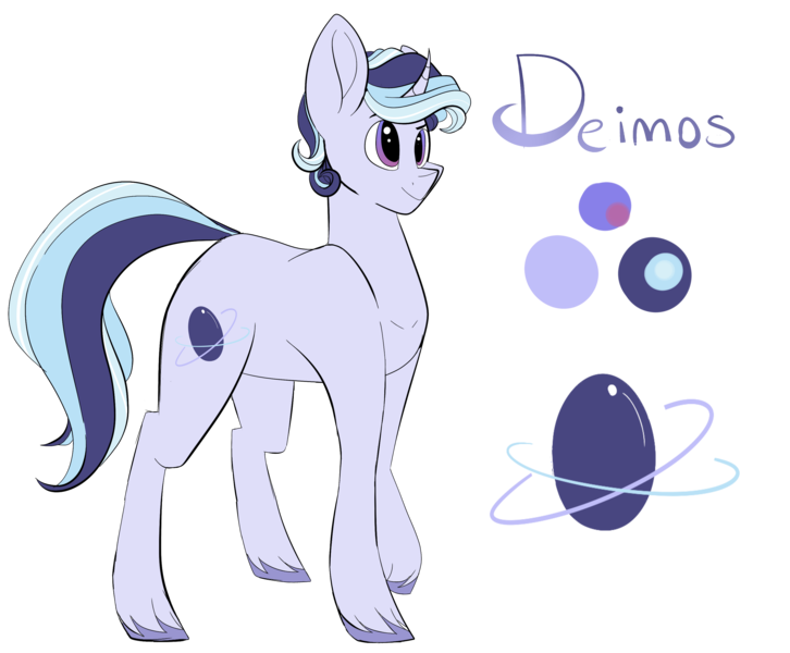 Size: 3000x2479 | Tagged: safe, artist:beashay, derpibooru import, oc, oc:deimos, unofficial characters only, pony, unicorn, curved horn, high res, magical lesbian spawn, male, offspring, parent:starlight glimmer, parent:trixie, parents:startrix, reference sheet, solo, stallion