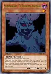 Size: 813x1185 | Tagged: artist:amy mebberson, card game, derpibooru import, edit, idw, larry, nightmare forces, safe, shadowfright, solo, spoiler:comic, tcg editor, trading card edit, yu-gi-oh!, yugioh card