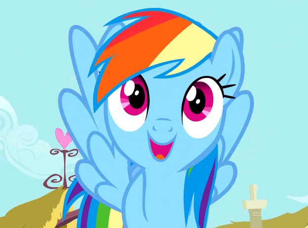 Size: 624x462 | Tagged: safe, derpibooru import, edit, edited screencap, screencap, rainbow dash, pony, a bird in the hoof, cute, dashabetes, excited