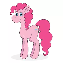 Size: 450x450 | Tagged: safe, artist:hellarmy, derpibooru import, pinkie pie, pony, looking at you, ms paint, simple background, solo