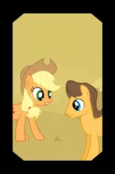 Size: 2126x3224 | Tagged: safe, artist:jayjaykolio, derpibooru import, applejack, caramel, pony, carajack, female, male, shipping, straight