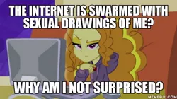 Size: 600x337 | Tagged: safe, derpibooru import, edit, edited screencap, screencap, adagio dazzle, equestria girls, rainbow rocks, computer, image macro, laptop computer, meme