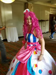 Size: 3024x4032 | Tagged: artist:brassrobo, clothes, cosplay, costume, derpibooru import, dress, gala dress, human, irl, irl human, photo, pinkie pie, safe, trotcon