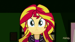 Size: 682x382 | Tagged: safe, derpibooru import, edit, screencap, ray, sunset shimmer, leopard gecko, lizard, eqg summertime shorts, equestria girls, pet project, animal, animated, cute, eyes on the prize, gif, glow, grin, happy, heart, lidded eyes, meme origin, open mouth, shimmerbetes, shimmering the gecko, smiling, speed up, squee, talking