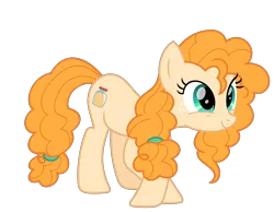 Size: 3100x2400 | Tagged: safe, artist:cheezedoodle96, derpibooru import, pear butter, earth pony, pony, the perfect pear, .svg available, cowboy hat, curtsey, cute, eye contact, female, hat, juxtaposition bait, looking at each other, mare, offscreen character, pearabetes, simple background, solo, svg, transparent background, vector