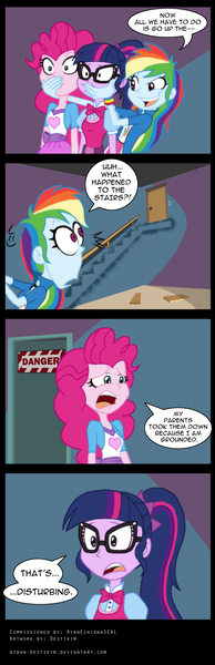 1188687 Safe Artistniban Destikim Derpibooru Import Pinkie Pie Rainbow Dash Sci Twi 1373