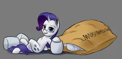 Size: 1567x765 | Tagged: safe, artist:deltauraart, derpibooru import, rarity, pony, unicorn, crossed legs, female, food, looking at you, mare, marshmallow, rarity is a marshmallow, simple background, solo