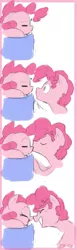 Size: 700x2260 | Tagged: safe, artist:nolycs, derpibooru import, pinkie pie, pony, boop, bubble berry, bubblepie, female, male, paradox, rule 63, self ponidox, selfcest, shipping, straight