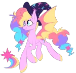 Size: 1931x1854 | Tagged: safe, artist:aegann, derpibooru import, oc, unofficial characters only, bat pony, pony, hat, simple background, solo, transparent background, wizard hat