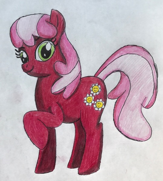 Size: 2387x2658 | Tagged: safe, artist:bozzerkazooers, derpibooru import, cheerilee, earth pony, pony, female, mare, solo, traditional art