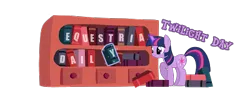 Size: 400x140 | Tagged: safe, derpibooru import, twilight sparkle, pony, unicorn, equestria daily, celestia redux, female, mare, picture for breezies, solo, twilight day