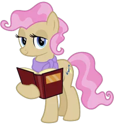 Size: 2900x3200 | Tagged: safe, artist:cheezedoodle96, derpibooru import, mayor mare, earth pony, pony, the perfect pear, .svg available, book, clothes, female, looking at you, mare, non-dyed mayor, scarf, simple background, solo, svg, transparent background, vector, younger