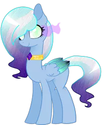 Size: 1665x1995 | Tagged: safe, artist:xsashax567, derpibooru import, pegasus, pony, blind, ethereal mane, jewelry, magical lesbian spawn, necklace, offspring, parent:oc:nyx, parent:oc:snowdrop, parents:oc x oc, parents:snownyx, simple background, solo, sombra eyes, transparent background