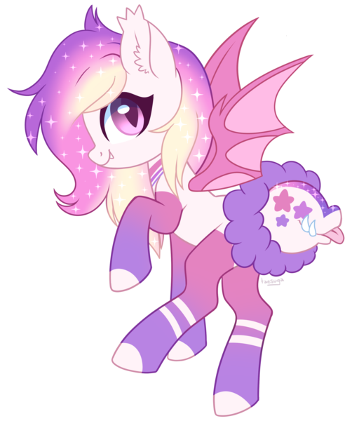 Size: 2264x2705 | Tagged: safe, artist:hawthornss, derpibooru import, oc, oc:super nova, unofficial characters only, bat pony, original species, cotton mouth, cute, cute little fangs, ear fluff, fangs, monster mare, simple background, tailmouth, transparent background