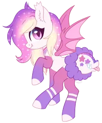 Size: 2264x2705 | Tagged: safe, artist:hawthornss, derpibooru import, oc, oc:super nova, unofficial characters only, bat pony, original species, cotton mouth, cute, cute little fangs, ear fluff, fangs, monster mare, simple background, tailmouth, transparent background