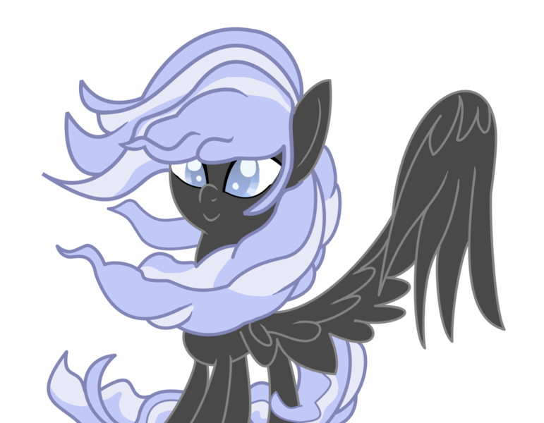 Size: 1156x900 | Tagged: safe, artist:bdgs, derpibooru import, oc, oc:winter shade, unofficial characters only, pegasus, pony, blind, magical lesbian spawn, offspring, parent:oc:nyx, parent:oc:snowdrop, parents:oc x oc, parents:snownyx, simple background, solo, transparent background, windswept mane