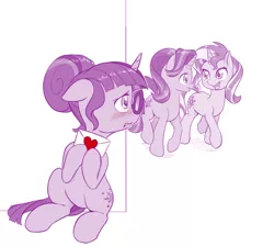 Size: 1000x896 | Tagged: safe, artist:dstears, derpibooru import, sci-twi, starlight glimmer, sunset shimmer, twilight sparkle, ponified, pony, unicorn, equestria girls, blushing, envelope, equestria girls ponified, female, glasses, hair bun, heart, lesbian, mare, nervous, scitwishimmer, shipping, smiling, sunsetsparkle, trio, twistarlight