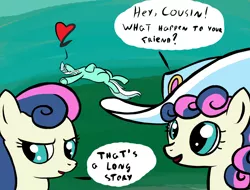 Size: 2048x1556 | Tagged: safe, artist:kedke1, derpibooru import, bon bon, lyra heartstrings, sweetie drops, pony, atg 2017, bonabelle bonette, dialogue, implied lesbian, implied lyrabon, implied shipping, newbie artist training grounds