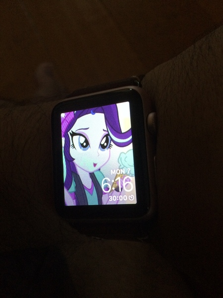 Size: 2448x3264 | Tagged: safe, derpibooru import, starlight glimmer, equestria girls, apple watch, irl, photo