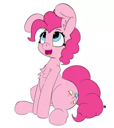 Size: 7163x8015 | Tagged: safe, artist:pabbley, derpibooru import, pinkie pie, earth pony, pony, absurd resolution, female, impossibly large ears, large ears, mare, simple background, smiling, solo, white background