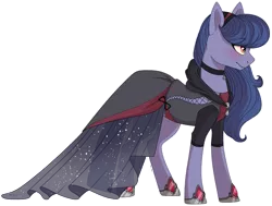 Size: 6365x4816 | Tagged: safe, artist:elskafox, derpibooru import, oc, oc:cosmia nebula, unofficial characters only, earth pony, pony, absurd resolution, blushing, clothes, dress, female, gala dress, mare, simple background, solo, transparent background